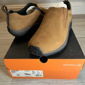 Merrell Jungle Moc Nubuck Men 12 W Brown Slip-On Shoes Moccasin J63839W
