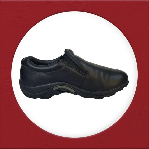 Merrell Jungle Moc Pro Grip Black Slip Resistant Work Shoes Men's‎ Size 8