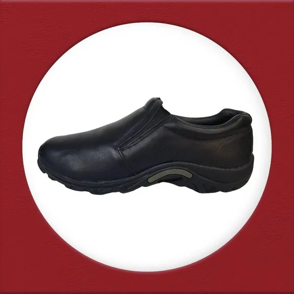 Merrell Jungle Moc Pro Grip Black Slip Resistant Work Shoes Men's‎ Size 8