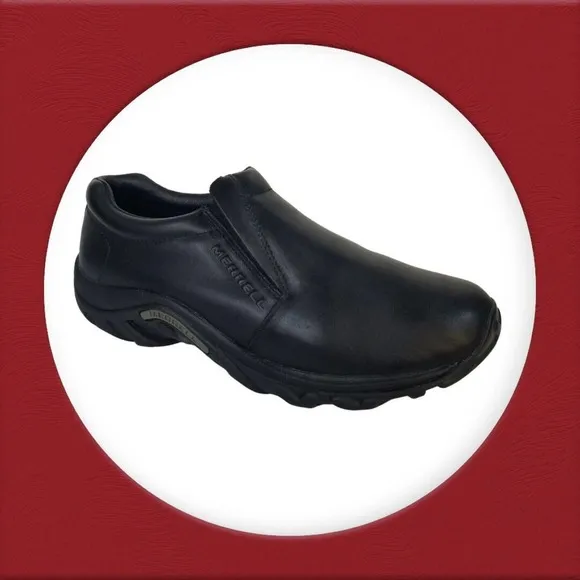 Merrell Jungle Moc Pro Grip Black Slip Resistant Work Shoes Men's‎ Size 8