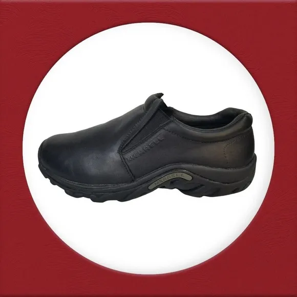 Merrell Jungle Moc Pro Grip Black Slip Resistant Work Shoes Men's‎ Size 8