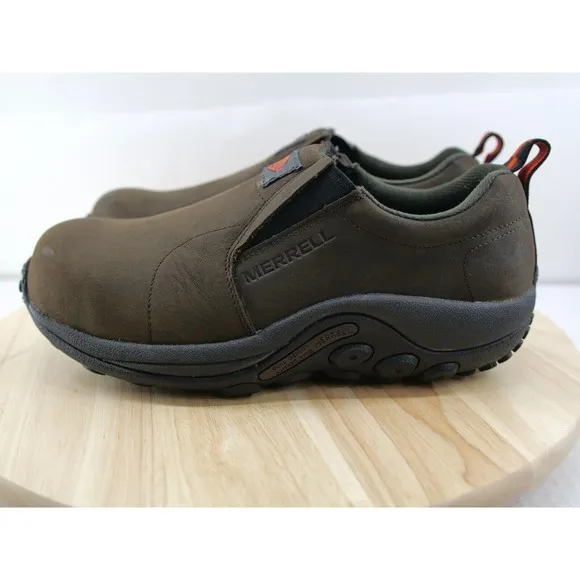 Merrell Men Shoes 7.5 W Work Jungle Moc Leather Slip Resistant
