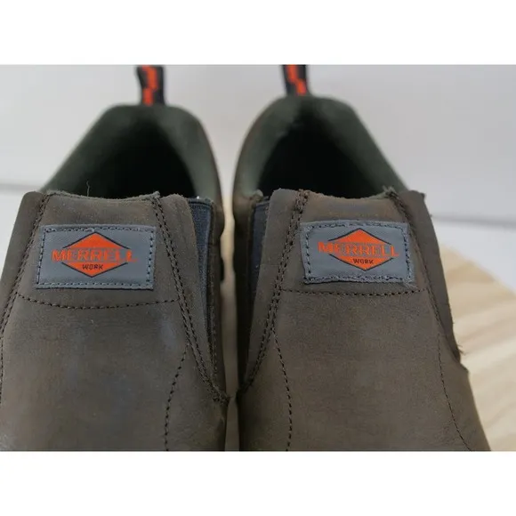 Merrell Men Shoes 7.5 W Work Jungle Moc Leather Slip Resistant