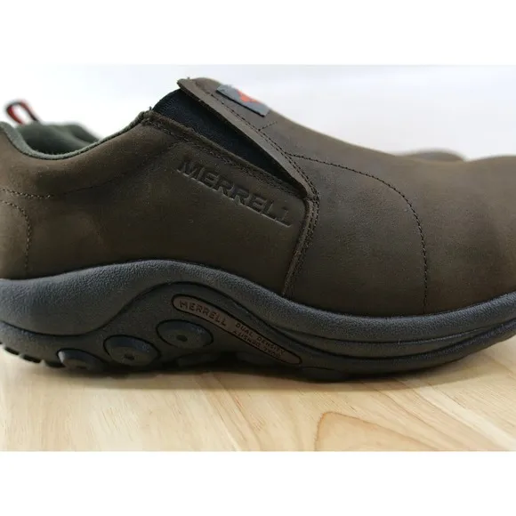 Merrell Men Shoes 7.5 W Work Jungle Moc Leather Slip Resistant