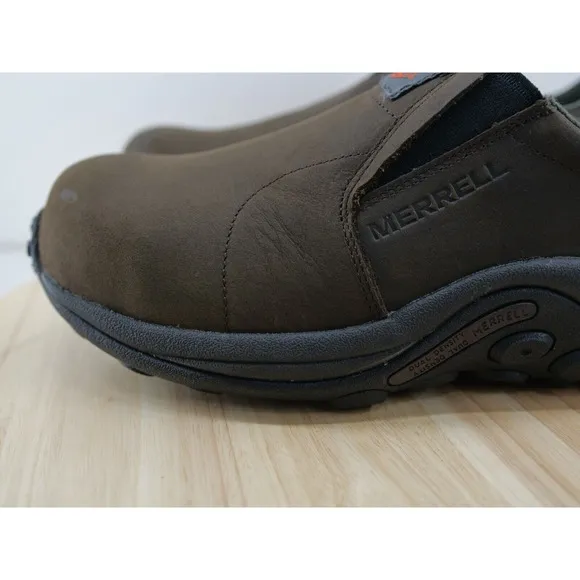 Merrell Men Shoes 7.5 W Work Jungle Moc Leather Slip Resistant