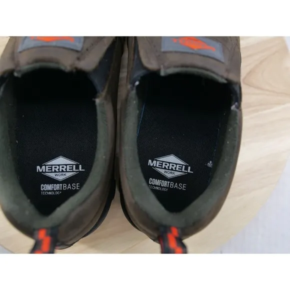 Merrell Men Shoes 7.5 W Work Jungle Moc Leather Slip Resistant