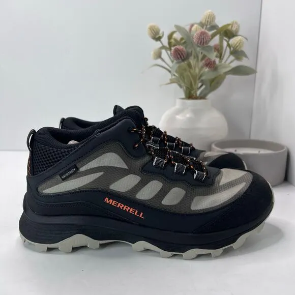 Merrell Moab Speed Mid Black Sneaker Boots Waterproof Black MK265424 Juniors 7M