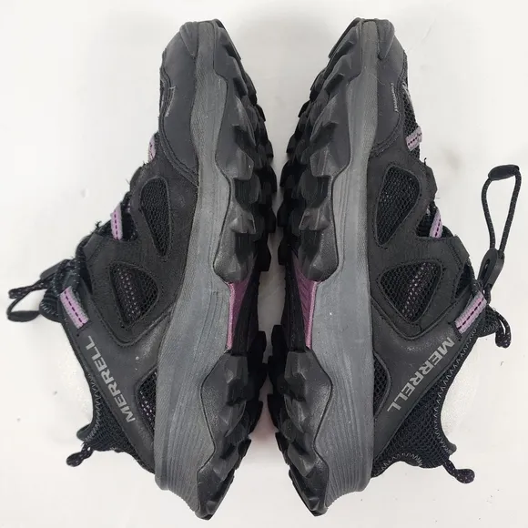 Merrell Speed Strike Black and Purple Hiking Shoes With Breathable Mesh Size 8