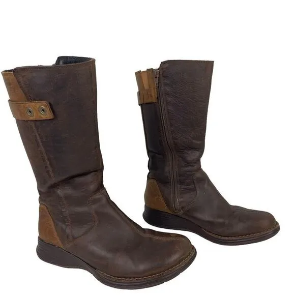 Merrell Travvy Leather Brown Tall Waterproof Snow Boots Women's Size 6