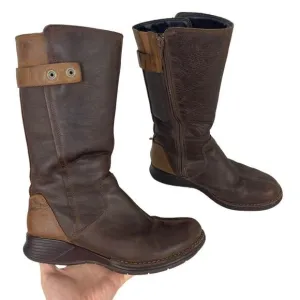 Merrell Travvy Leather Brown Tall Waterproof Snow Boots Women's Size 6