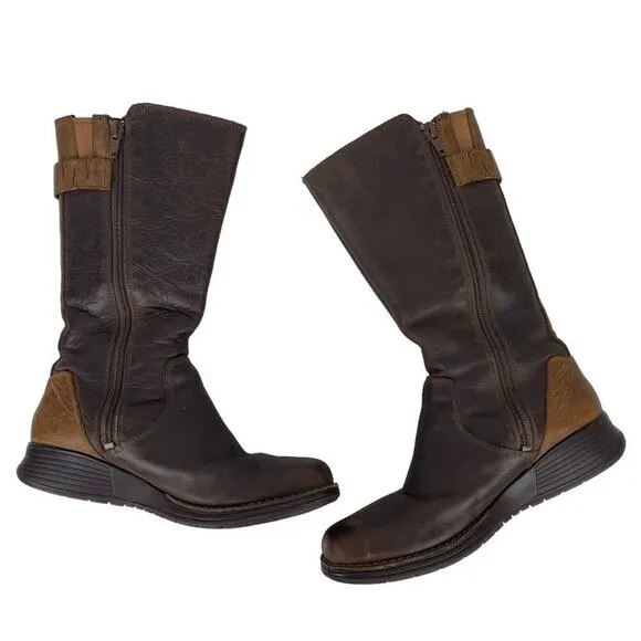 Merrell Travvy Leather Brown Tall Waterproof Snow Boots Women's Size 6