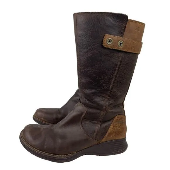 Merrell Travvy Leather Brown Tall Waterproof Snow Boots Women's Size 6
