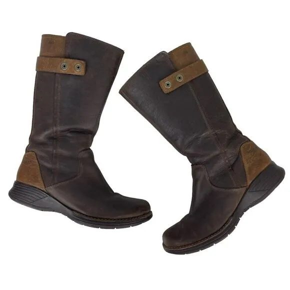 Merrell Travvy Leather Brown Tall Waterproof Snow Boots Women's Size 6