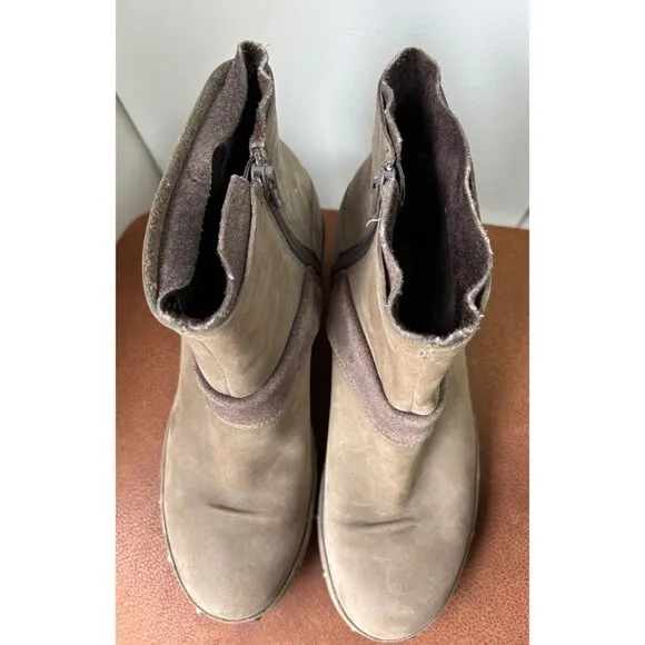 Merrell Women's Luxe Mid Brown Distressed Leather Ankle Boots Size 9 (J56082)