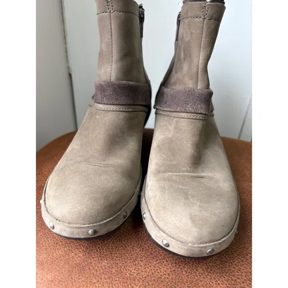 Merrell Women's Luxe Mid Brown Distressed Leather Ankle Boots Size 9 (J56082)