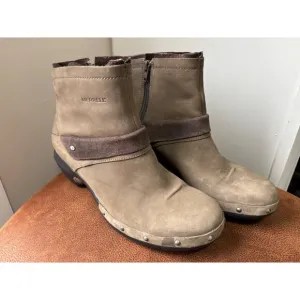 Merrell Women's Luxe Mid Brown Distressed Leather Ankle Boots Size 9 (J56082)