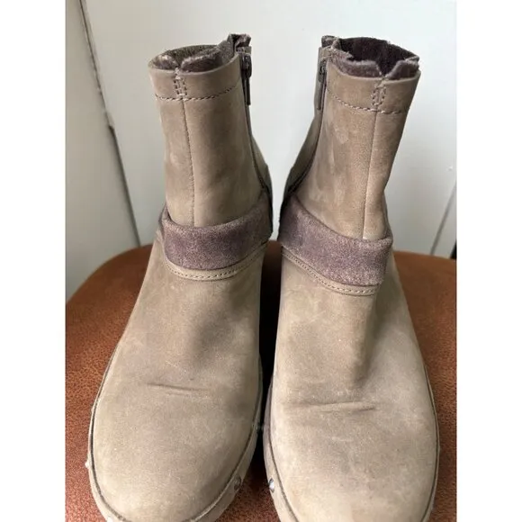 Merrell Women's Luxe Mid Brown Distressed Leather Ankle Boots Size 9 (J56082)