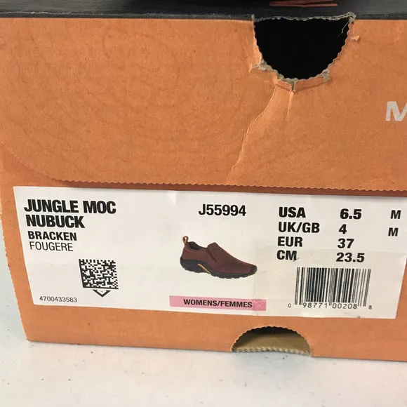 Merrell  Women's Size 6.5 Jungle Moc Nubuck Slip On Casual Shoes, Brown