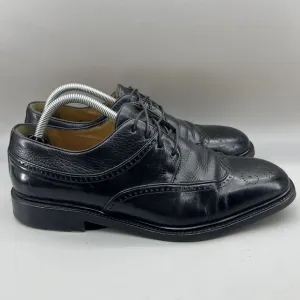 Mezlan Brogue Wingtip Shoes Men Size 10 M Black Patent Leather Low Dress Oxford