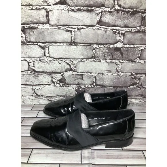 Mezlan Orchestra Black Patent Leather Tuxedo Dress Shoes Men’s Sz 10.5M US/44EU