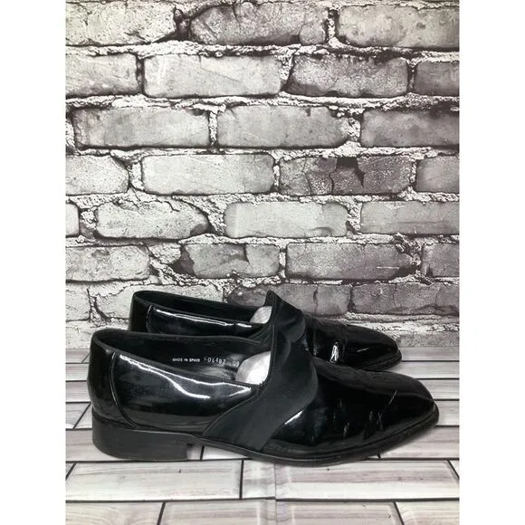 Mezlan Orchestra Black Patent Leather Tuxedo Dress Shoes Men’s Sz 10.5M US/44EU