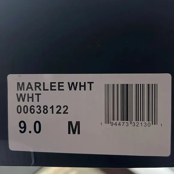 MIA Size 9M Women's Tauren White Tango Combat Boots Mid Heel 2&quot; NIB
