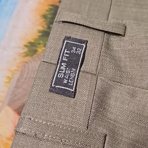Michael Brandon Tan Dress Pants Size 34x2 Slim Fit