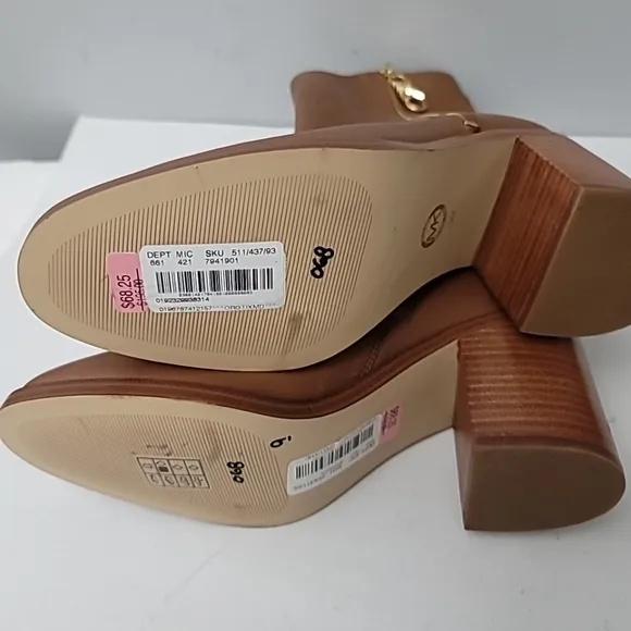 Michael Kors Luggage Regan Mid Heeled Ankle Boots