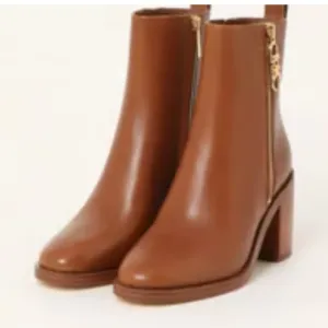 Michael Kors Luggage Regan Mid Heeled Ankle Boots