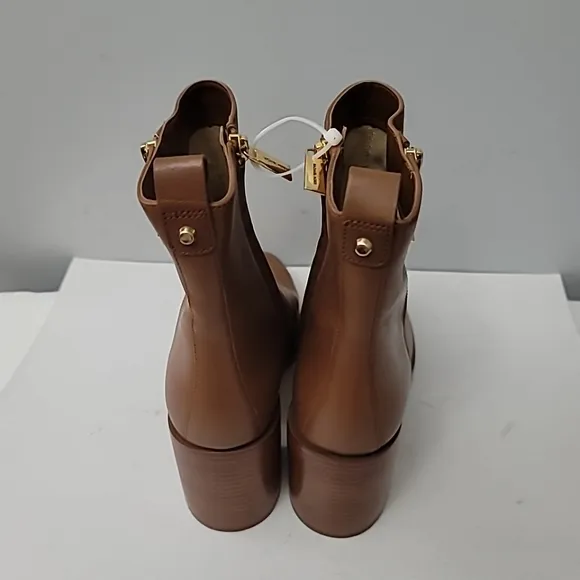 Michael Kors Luggage Regan Mid Heeled Ankle Boots