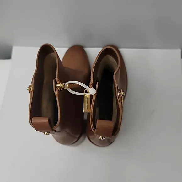 Michael Kors Luggage Regan Mid Heeled Ankle Boots