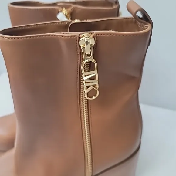 Michael Kors Luggage Regan Mid Heeled Ankle Boots