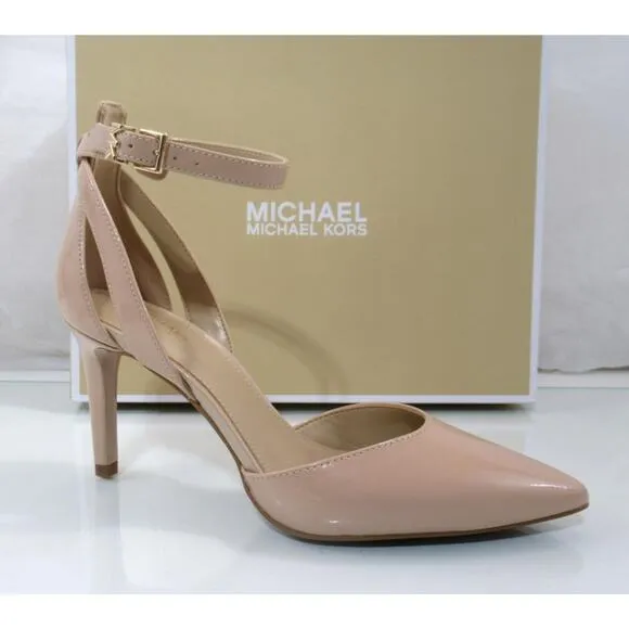 Michael Kors Mirabel Flex Pump Sandal Pointed Patent Leather Light Blush Size 6