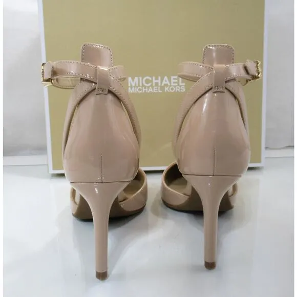 Michael Kors Mirabel Flex Pump Sandal Pointed Patent Leather Light Blush Size 6