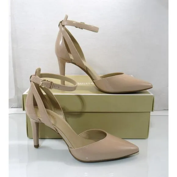 Michael Kors Mirabel Flex Pump Sandal Pointed Patent Leather Light Blush Size 6