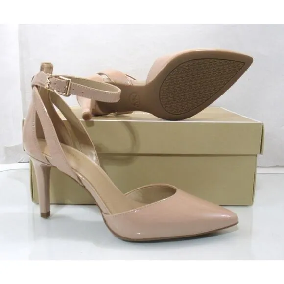 Michael Kors Mirabel Flex Pump Sandal Pointed Patent Leather Light Blush Size 6