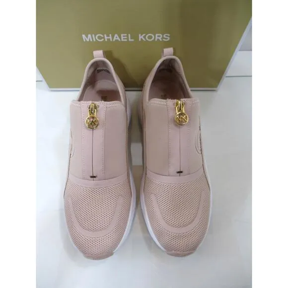 Michael Kors Sami Zip Trainer Sneaker Circular Air Mesh Ballet Light Pink
