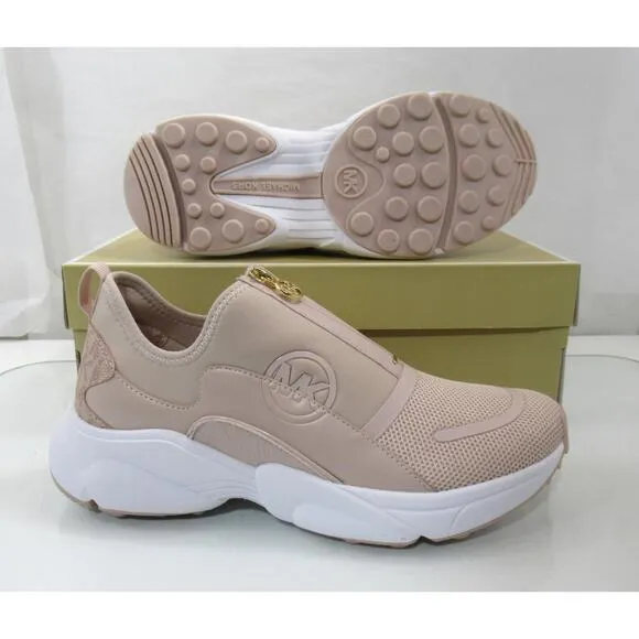 Michael Kors Sami Zip Trainer Sneaker Circular Air Mesh Ballet Light Pink