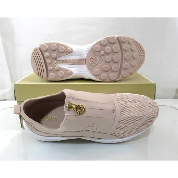 Michael Kors Sami Zip Trainer Sneaker Circular Air Mesh Ballet Light Pink