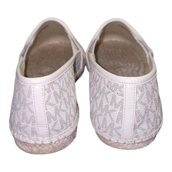 Michael Kors Women's Cream Logo Espidrille Slip-On Shoes Size 10 New