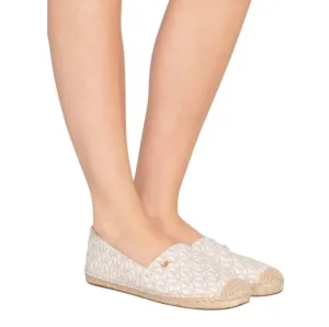 Michael Kors Women's Cream Logo Espidrille Slip-On Shoes Size 10 New