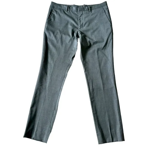 MICHAEL KORS WOOL BLEND SLIM FIT DRESS PANTS 34