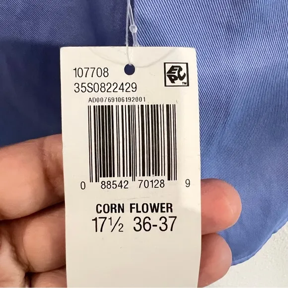 MICHAEL Michael Kors Slim Fit Non Iron Long Sleeve Dress Shirt Corn Flower Blue