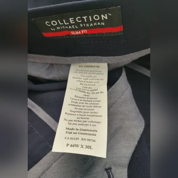 Michael Strahan Collection Slim Fit Pants size 34x30