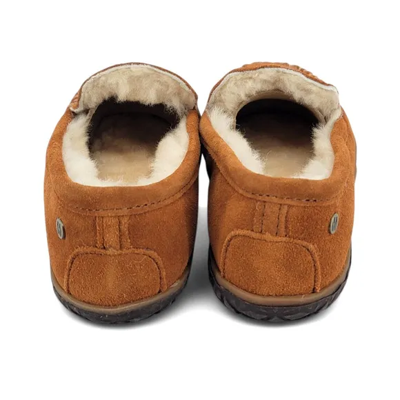 Minnetonka Terese Shearling Lined Slippers Women’s 9 Suede Leather Moccasin