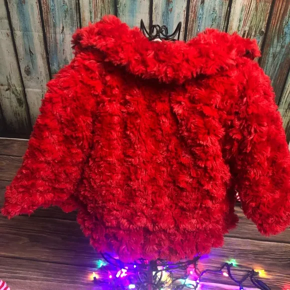 Minnie Mouse Holiday Faux Fur Jacket for Baby NWOT