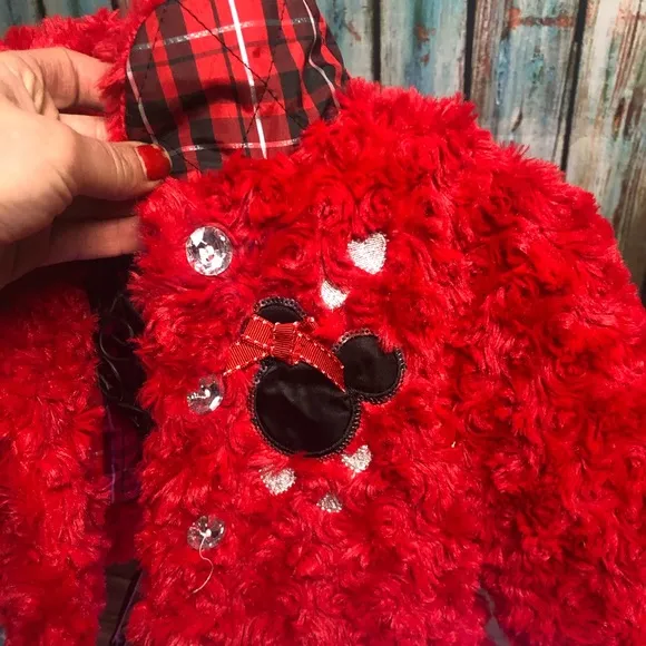 Minnie Mouse Holiday Faux Fur Jacket for Baby NWOT