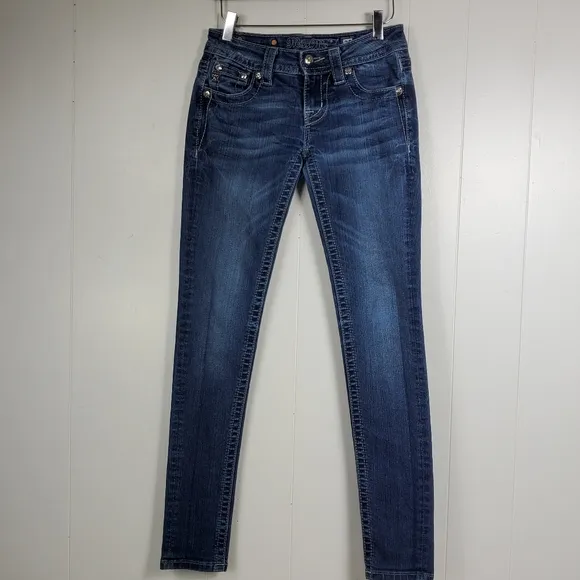 Miss Me Cross studded rhinestone bling jeans size 25