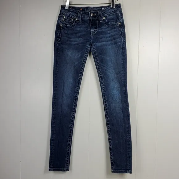 Miss Me Cross studded rhinestone bling jeans size 25