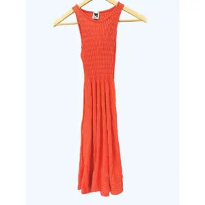 Missoni Women Slim-Fit Pink Wave Sleeveless Rib A-Line Sheath Tank Dress 38 Knit